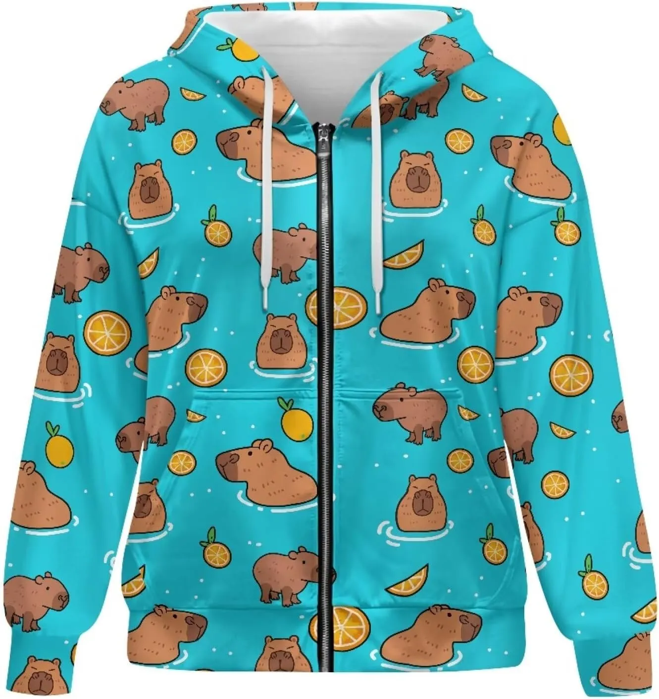 Poceacles Womens Oversized Hoodies Zip Up Fleece Jacket Coat Dropped Shoulder Long Sleeve Cardigan Outwear Y2K Hoodie XS-4XL