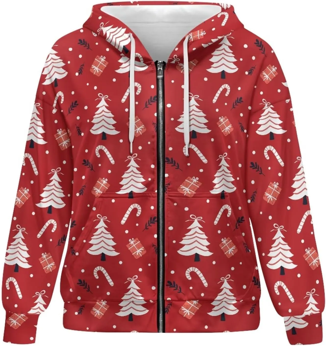 Poceacles Womens Oversized Hoodies Zip Up Fleece Jacket Coat Dropped Shoulder Long Sleeve Cardigan Outwear Y2K Hoodie XS-4XL