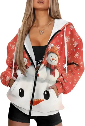 Poceacles Womens Oversized Hoodies Zip Up Fleece Jacket Coat Dropped Shoulder Long Sleeve Cardigan Outwear Y2K Hoodie XS-4XL