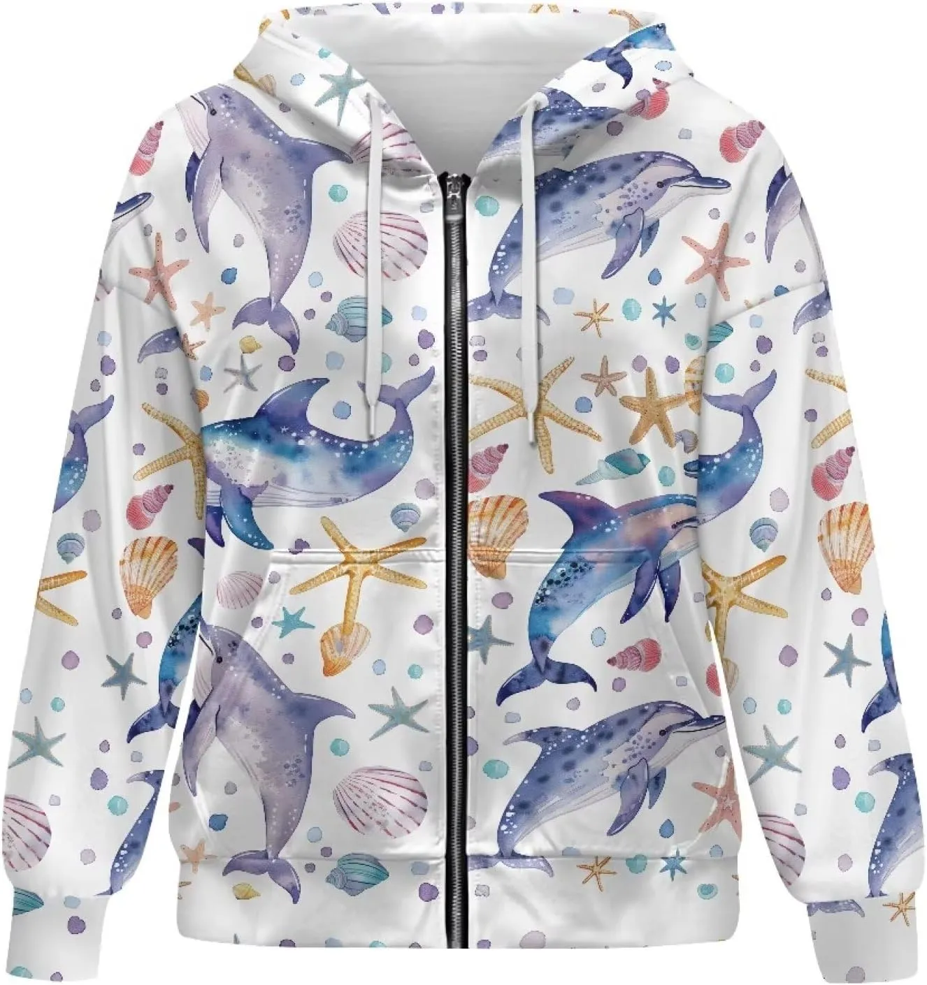 Poceacles Womens Oversized Hoodies Zip Up Fleece Jacket Coat Dropped Shoulder Long Sleeve Cardigan Outwear Y2K Hoodie XS-4XL