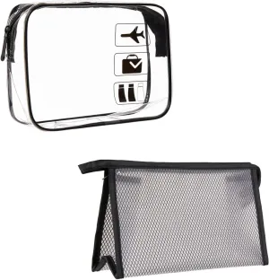 Raydem 2 Pcs Travel Waterproof Toiletry Bags, Makeup Bags, Toiletries,Medium Capacity for Women