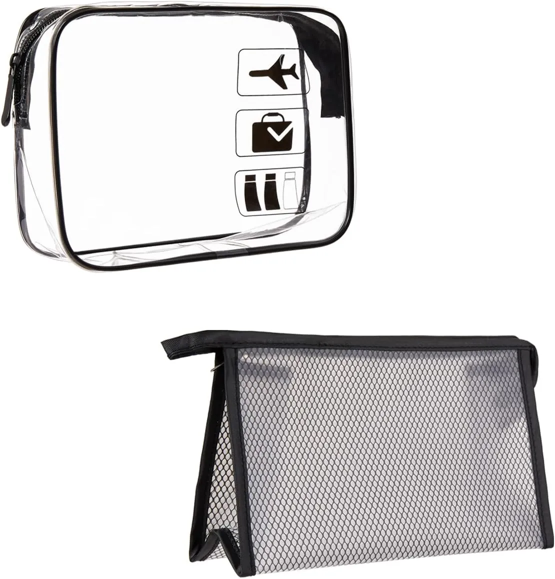 Raydem 2 Pcs Travel Waterproof Toiletry Bags, Makeup Bags, Toiletries,Medium Capacity for Women