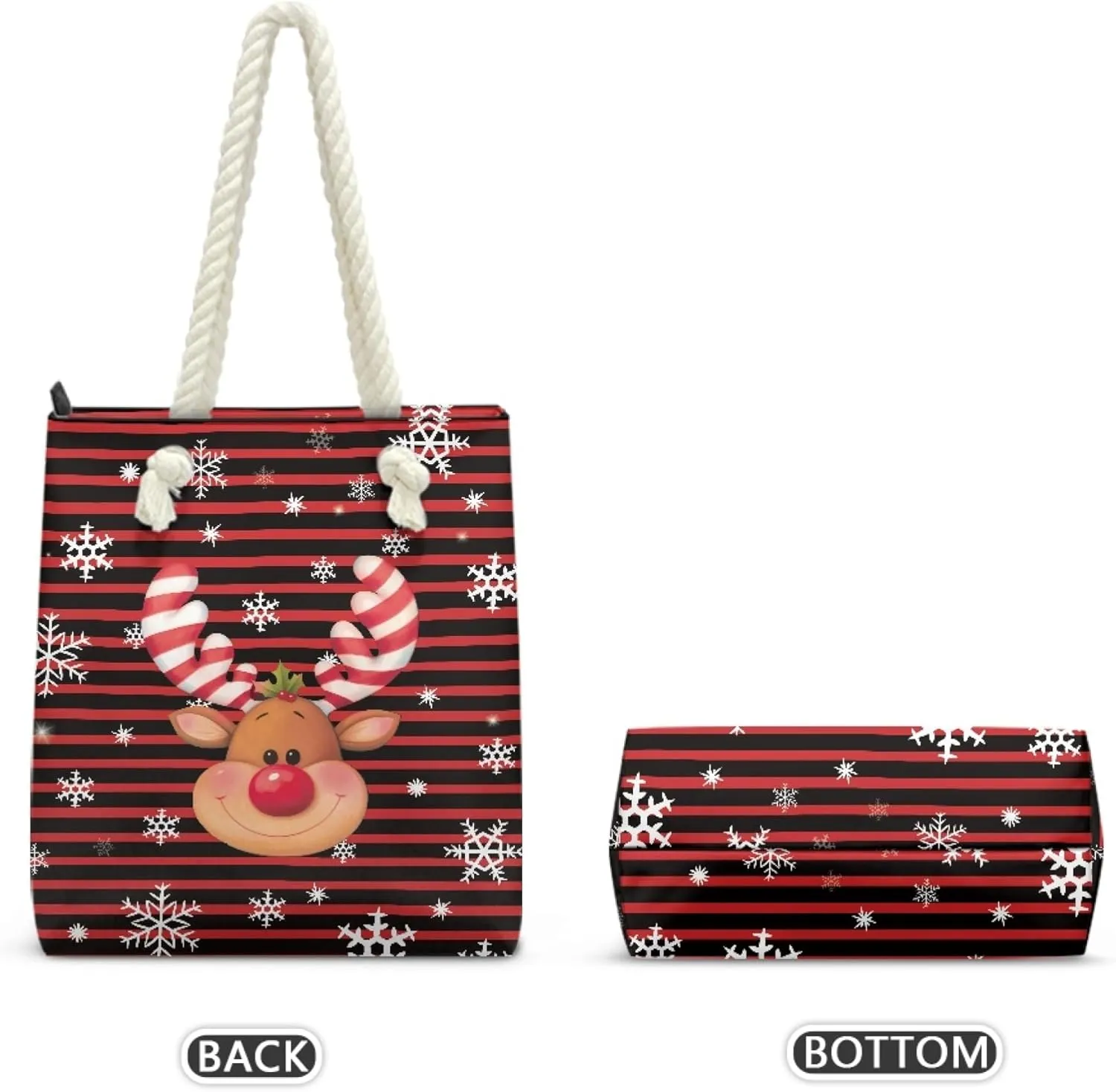 Reusable Grocery Bags Zippered Tote Bags for Women Large Capacity Beach Bag for Travel