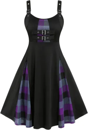 ROSE GAL Womens Plus Size Dresses Sleeveless Wrap V-Neck Gothic Vintage 50S Spaghtti Strap Dress