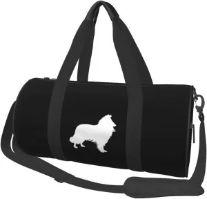 Rough Collie Convertible Garment Bag with Shoulder Strap, Carry on Garment Duffel Bag for Men Women - Rolling Foldable for Travel Luggage Bags (Black)
