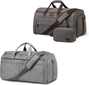 S-ZONE Convertible Travel Garment Bag with 2 in 1 Hanging Suitcase Business Travel Bag with Toiletry Bag