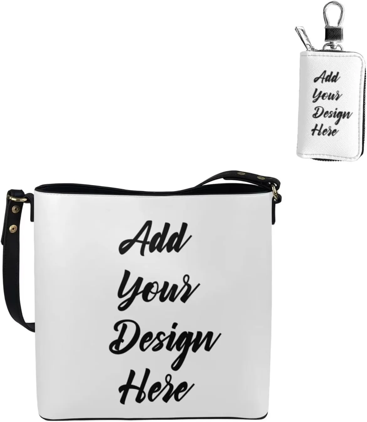 Saddle Bags Set 2 Piece Bucket Bags Shoulder Bag Handbag Car Key Fob Protector