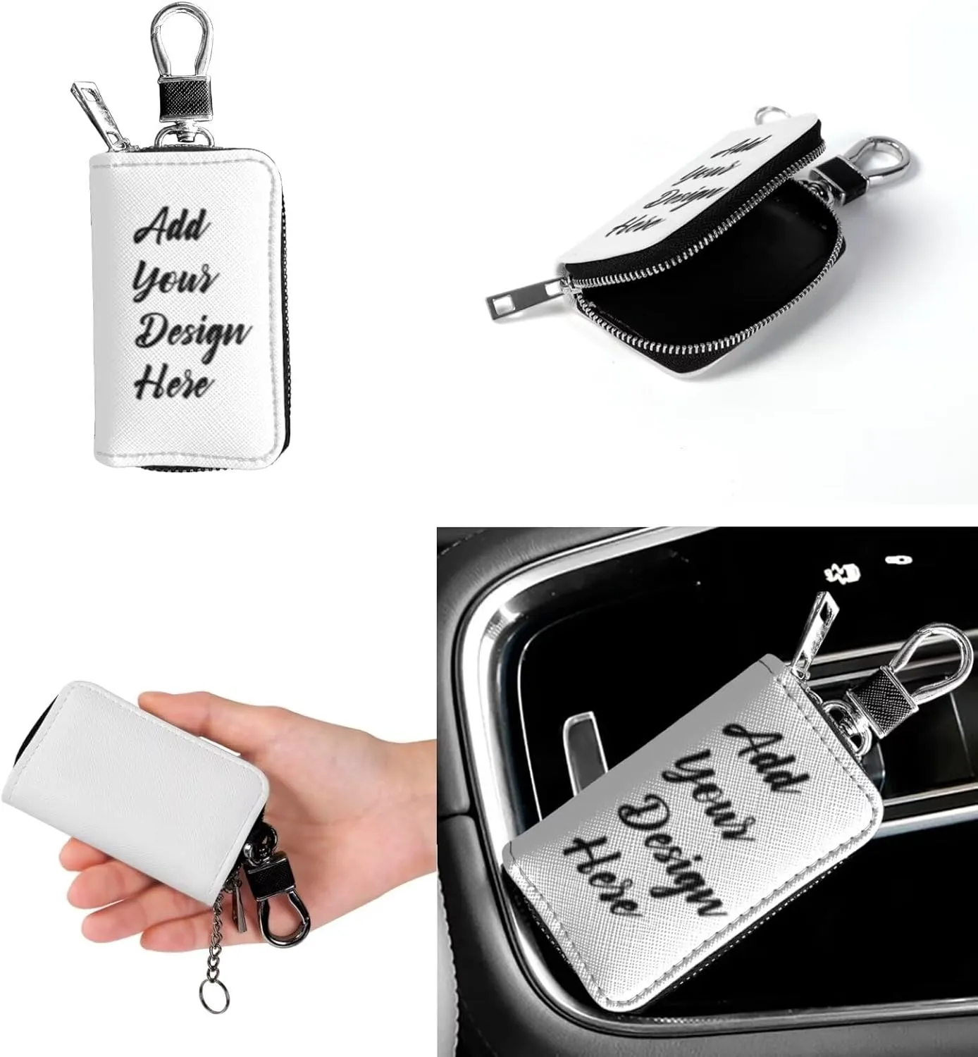 Saddle Bags Set 2 Piece Bucket Bags Shoulder Bag Handbag Car Key Fob Protector