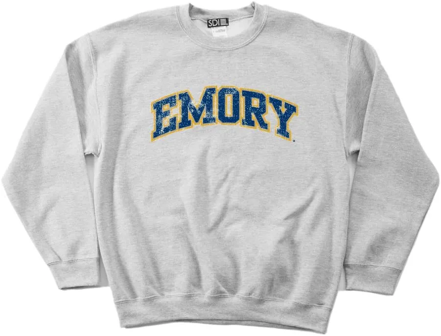 SDI NCAA Emory Eagles 50/50 Blended 8-Ounce Vintage Arch Crewneck Sweatshirt