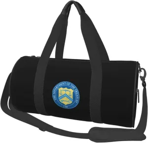 Seal of The United States Department of The Treasury Convertible Garment Bag with Shoulder Strap, Carry on Garment Duffel Bag for Men Women - Rolling Foldable for Travel Luggage Bags (Black)