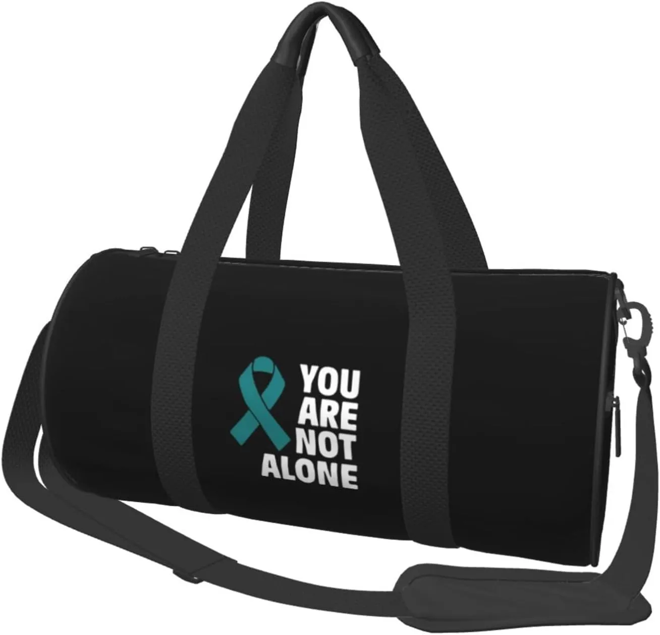 Sexual Assault Awareness Convertible Garment Bag with Shoulder Strap, Carry on Garment Duffel Bag for Men Women - Rolling Foldable for Travel Luggage Bags (Black)