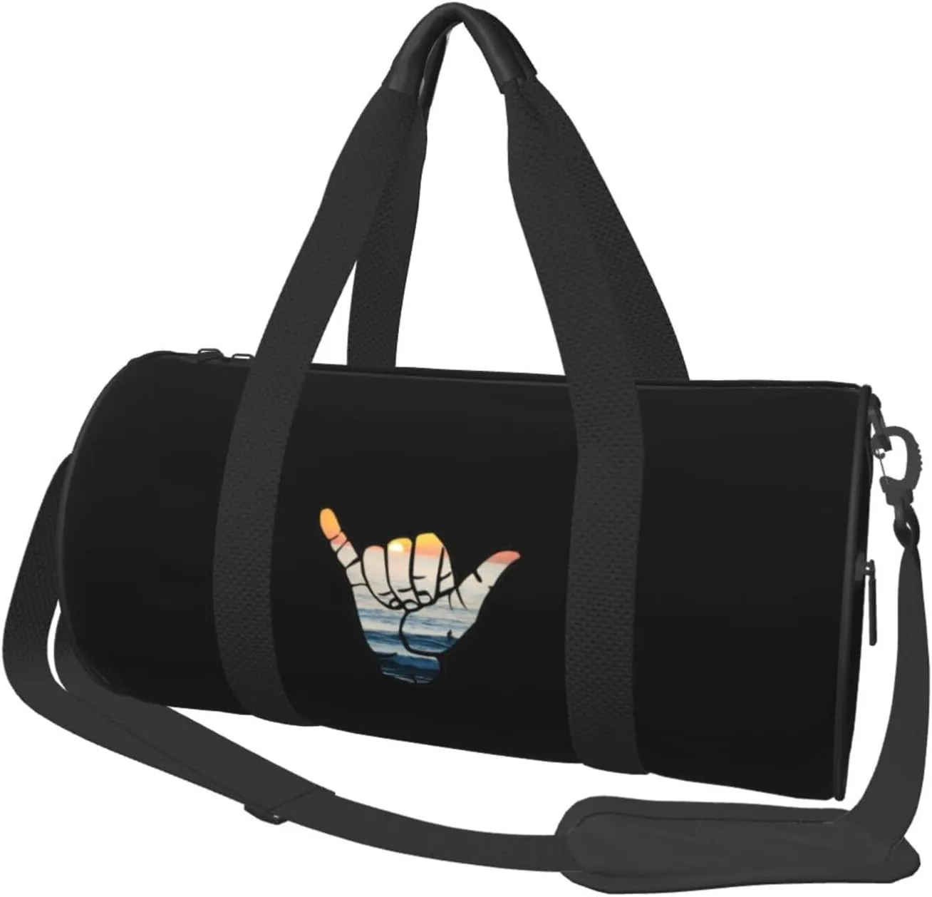 Shaka Waves Convertible Garment Bag with Shoulder Strap, Carry on Garment Duffel Bag for Men Women - Rolling Foldable for Travel Luggage Bags (Black)