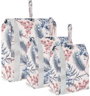 SPRIPORT Christmas Mistletoe 3 Set Compression Packing Cubes for Travel Lightweight Luggage Organizer Bags for Carry on Suitcase Travel Cubes for Woman Man Vacation Clothes