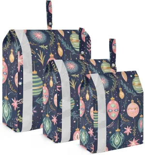 SPRIPORT Vintage Christmas Mandala Lanterns 3 Set Compression Packing Cubes for Travel Lightweight Luggage Organizer Bags for Carry on Suitcase Travel Accessories for Woman Man Vacation Clothes