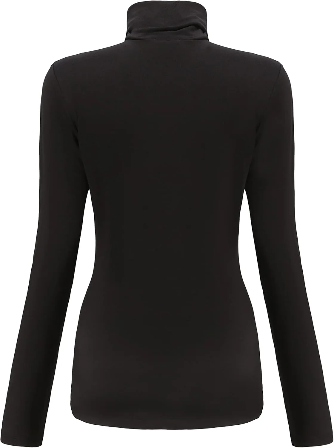 SSLR-Thermal-Shirts for-Women-Turtleneck Long Sleeve Tops Fleece Lined Winter Slim Fitted Mock Neck Base Layer