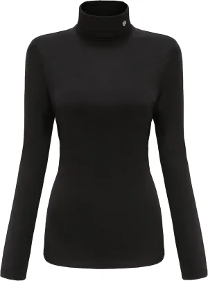 SSLR-Thermal-Shirts for-Women-Turtleneck Long Sleeve Tops Fleece Lined Winter Slim Fitted Mock Neck Base Layer