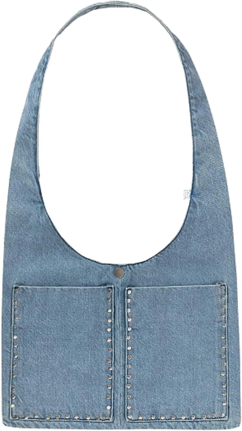 Studded Purse Denim Tote Bag Hobo Bag Designer Crossbody Bags Studded Bag Y2k Purse Aesthetics Bag