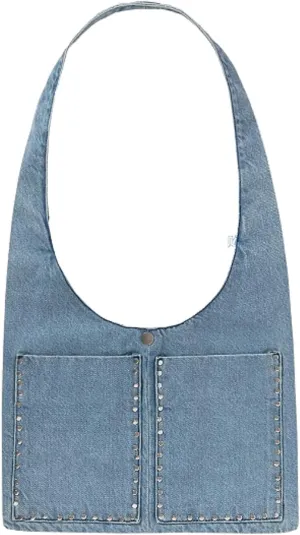 Studded Purse Denim Tote Bag Hobo Bag Designer Crossbody Bags Studded Bag Y2k Purse Aesthetics Bag