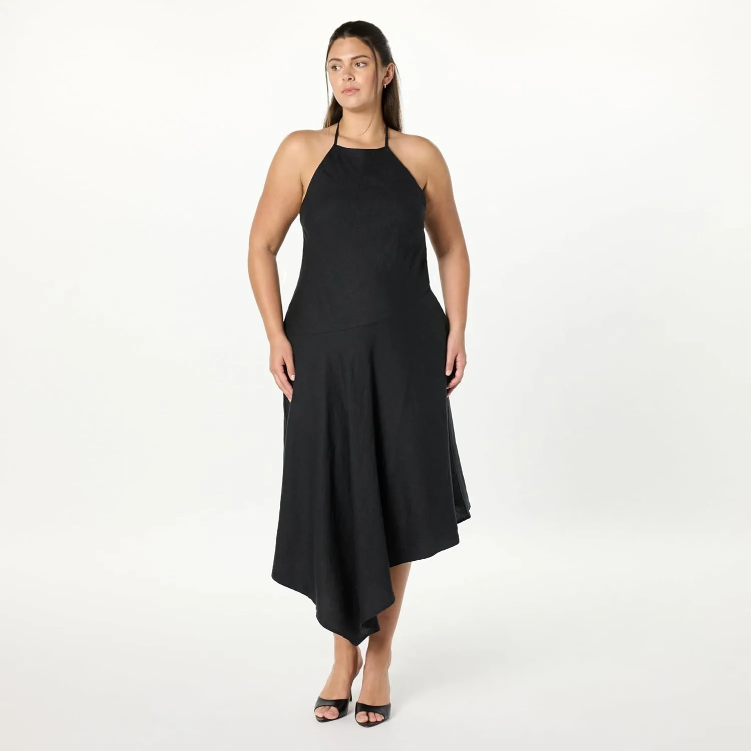 The Drop Women's Standard Ciga Halter Linen Maxi Dress