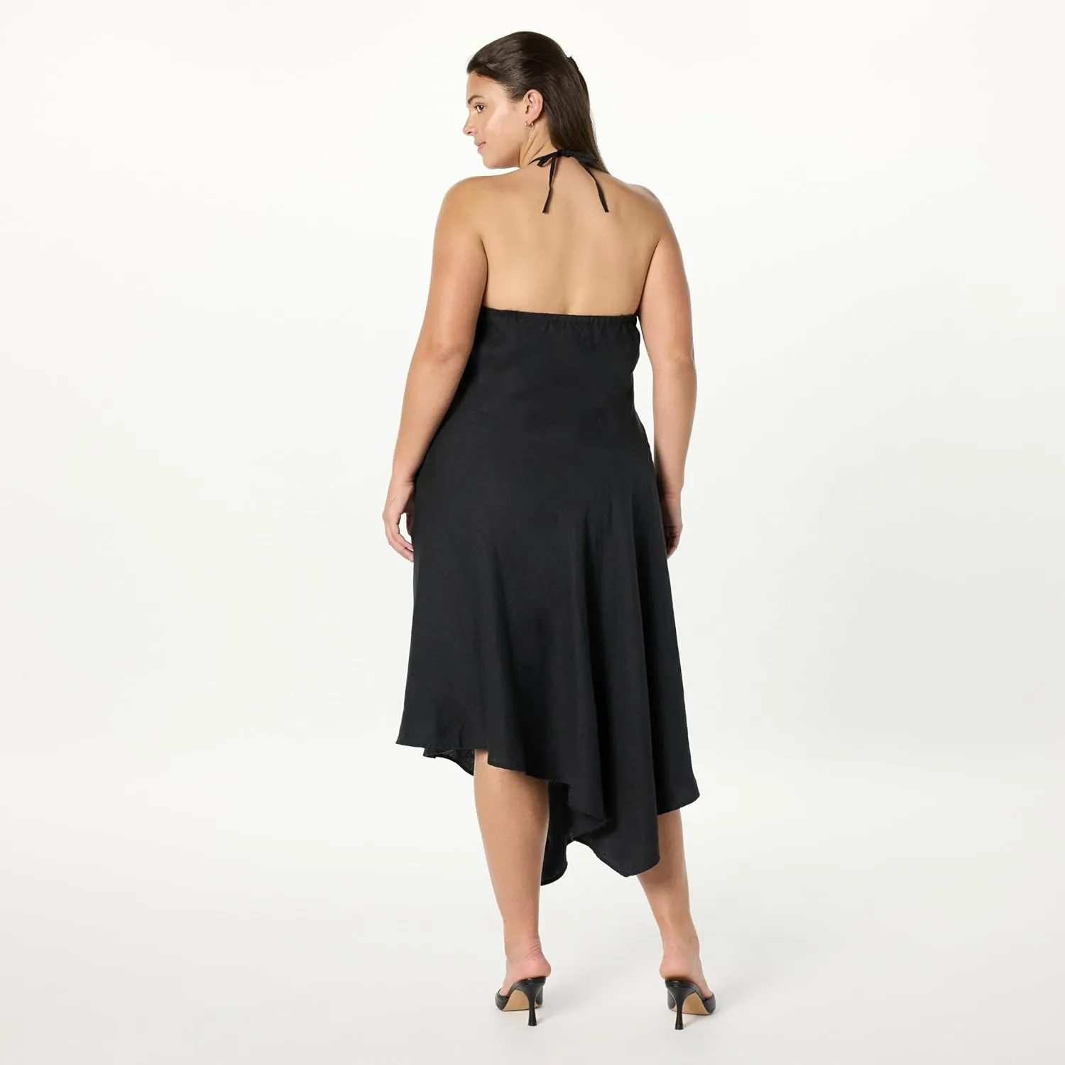The Drop Women's Standard Ciga Halter Linen Maxi Dress