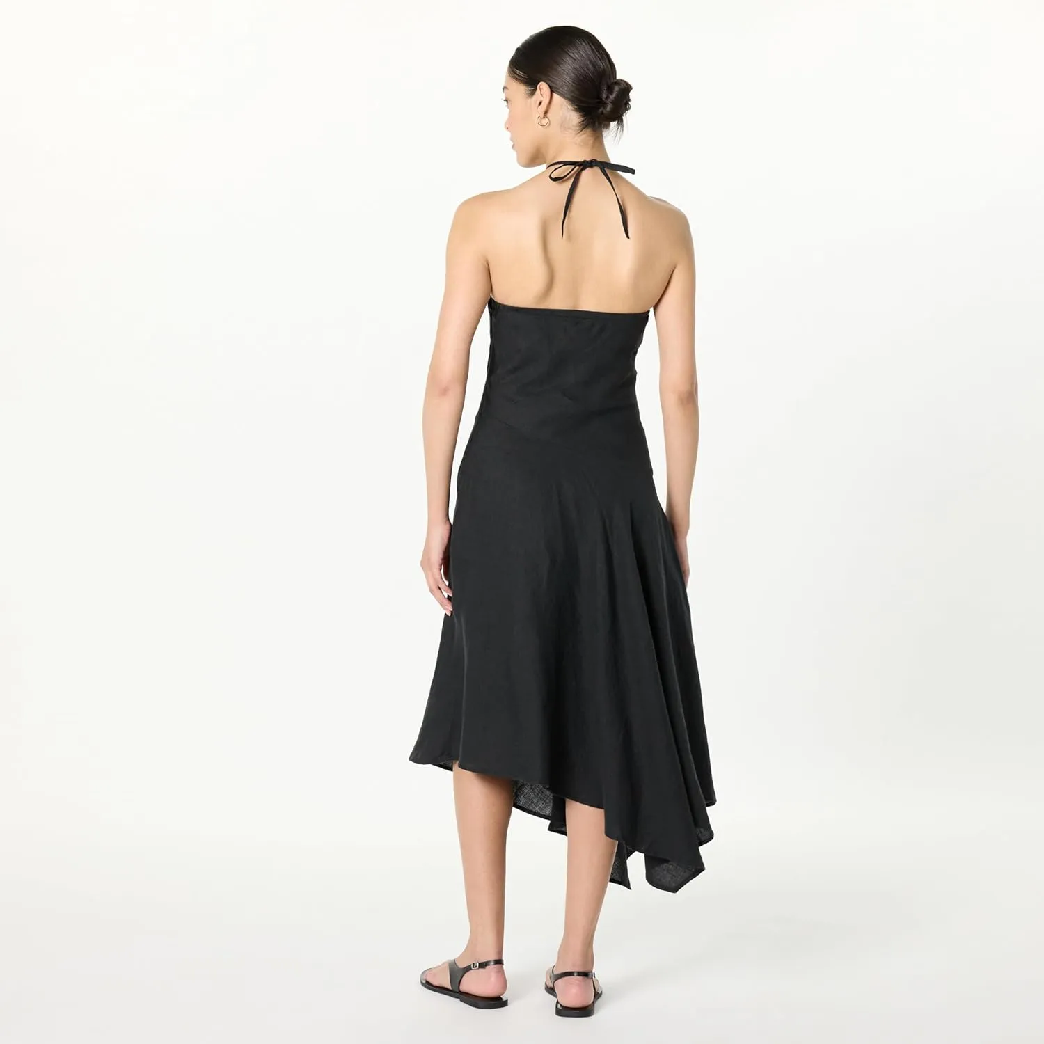 The Drop Women's Standard Ciga Halter Linen Maxi Dress