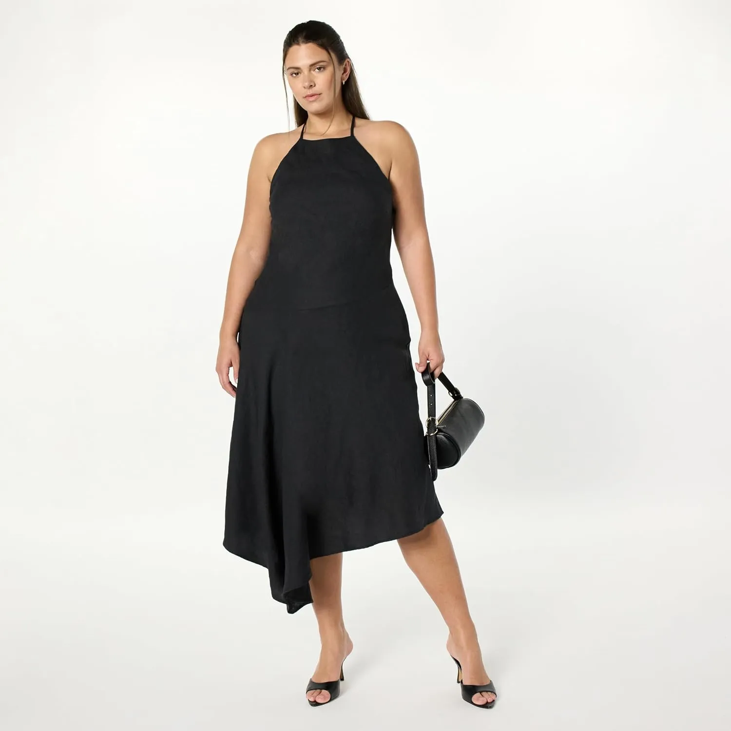 The Drop Women's Standard Ciga Halter Linen Maxi Dress
