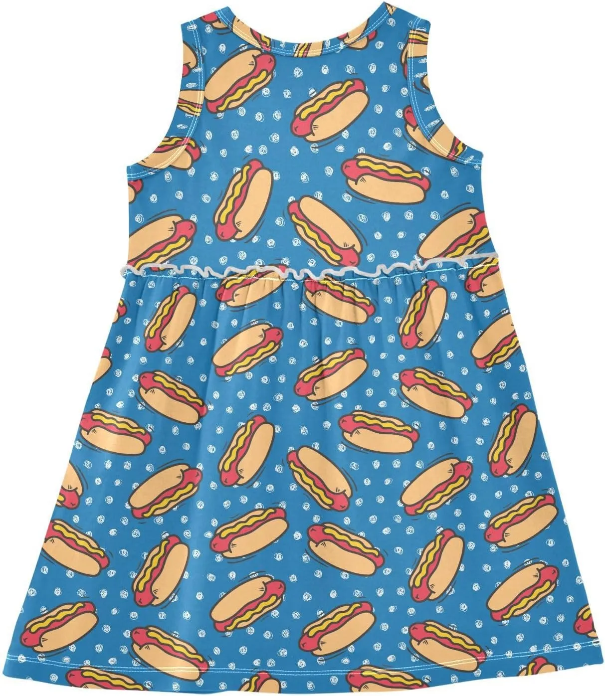 Toddler Girls Dress Sleeveless Cotton Casual Clothes for Home Party Beach Sundress 2-8Y