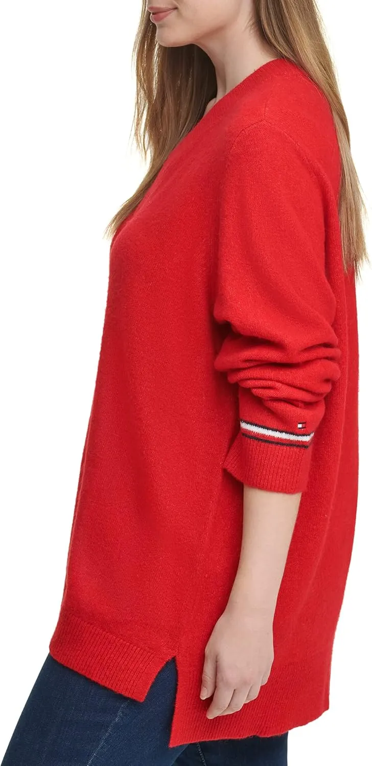 Tommy Hilfiger Soft V Neck Long Sleeve Sweater Women's