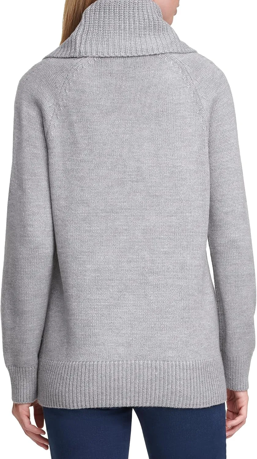Tommy Hilfiger Women's Argyle Cowl Neck Sweater