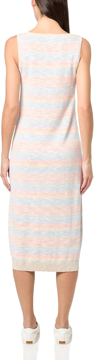 Tommy Hilfiger Women's Midi Length Sleeveless Striped Sportswear Dress