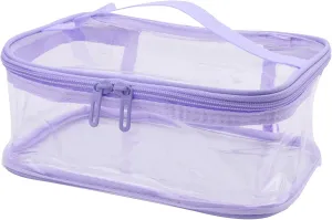 Transparent PVC Makeup Bag Portable Cosmetic Bag Travel Toiletry Pouch Waterproof Storage Home Wash Kit Case