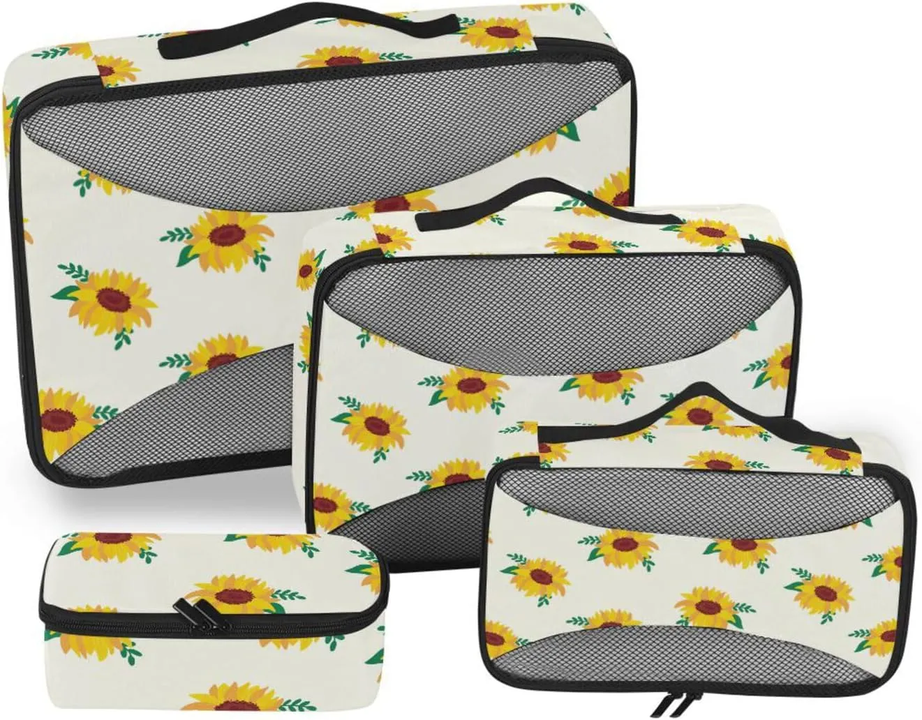 Travel Bags Organizer for Luggage 4 Set Luggage Packing Cubes Travel Cubes for Packing Women Oacking Cubes Sunflower