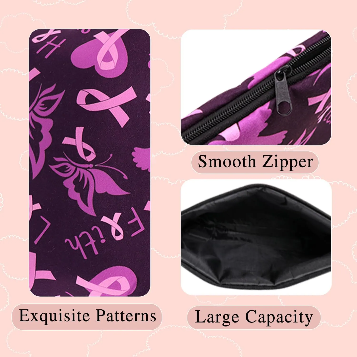 Travel Makeup Bag, Travel Toiletry Bag, Cute Cosmetic Bag for Women, Make Up Organizer Bag, Zipper Pouch, Cosmetic Bag Organizer for Women (NR9708)