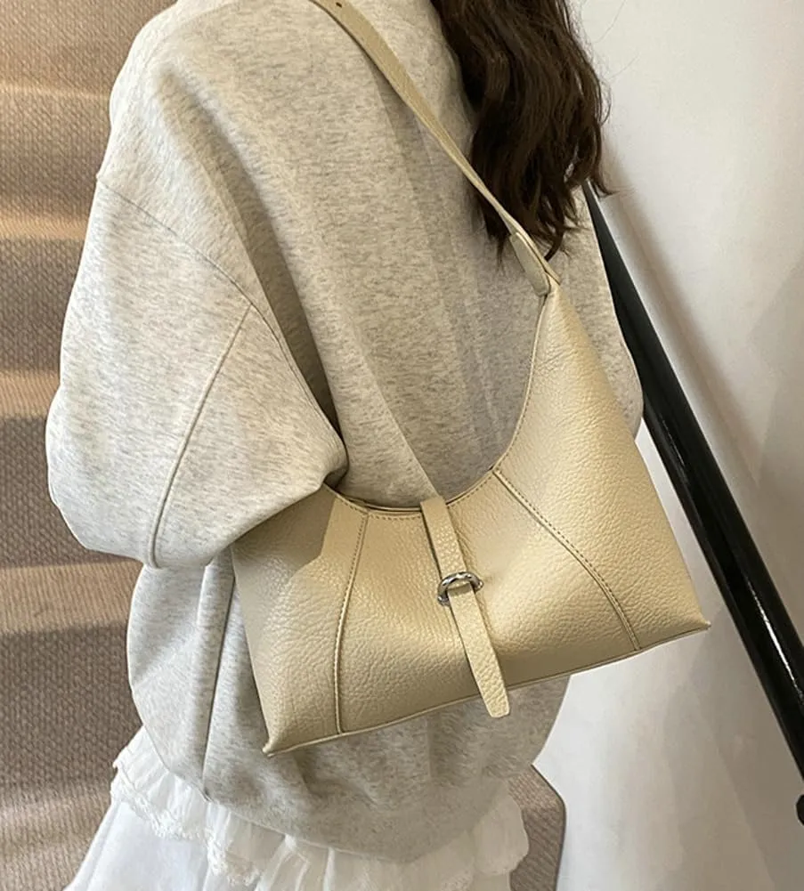 Trendy Shoulder Bag Work Purse For Women Vegan Leather Small Tote Handbag Womens Casual Satchel Underarm Purse Travel 2025