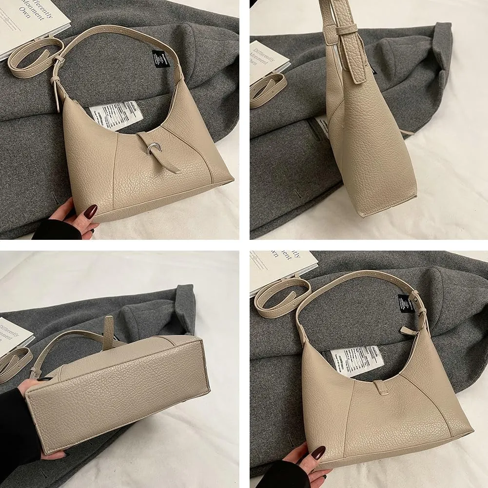 Trendy Shoulder Bag Work Purse For Women Vegan Leather Small Tote Handbag Womens Casual Satchel Underarm Purse Travel 2025