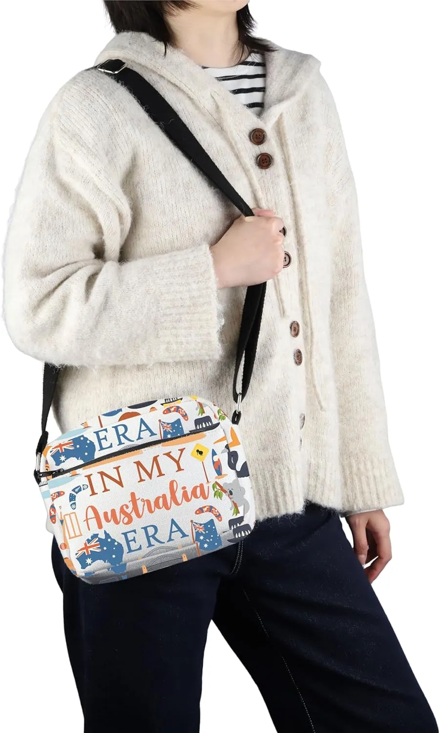 VAMSII Australia Travel Traveling Gift Australia Era Makeup Bag Australia Trip Vacation Cosmetic Bag Australia Souvenir Gift (Australia Era B C)