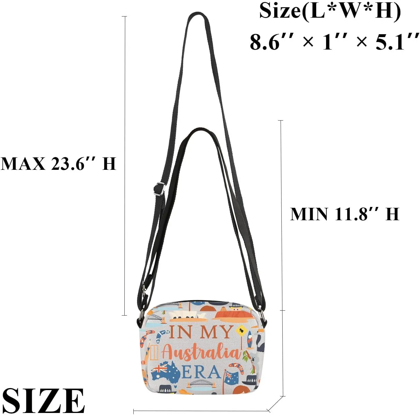 VAMSII Australia Travel Traveling Gift Australia Era Makeup Bag Australia Trip Vacation Cosmetic Bag Australia Souvenir Gift (Australia Era B C)