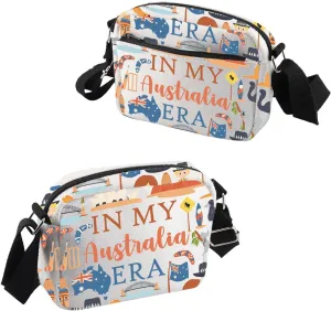 VAMSII Australia Travel Traveling Gift Australia Era Makeup Bag Australia Trip Vacation Cosmetic Bag Australia Souvenir Gift (Australia Era B C)