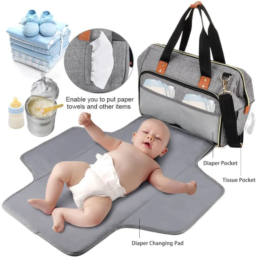 Vbiger Large Nappy Tote Bag Maternity Diaper Shoulder Bag , Insulated Bag for Mom Dad