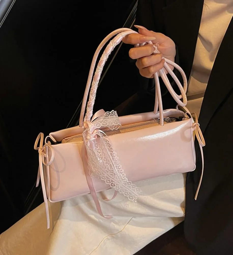 Vegan Leather Shoulder Purses Summer Beach Bags For Women Sweet Clutch Bag Casual Boston Purse Travel Underarm Handbags 2025