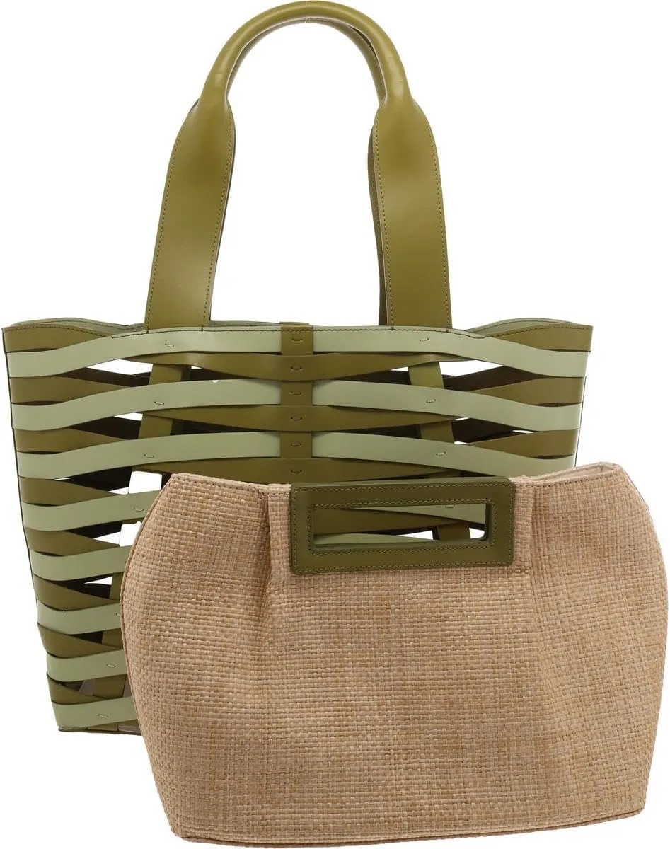 Vince Camuto Womens Cecil Unlined Leather Tote Handbag