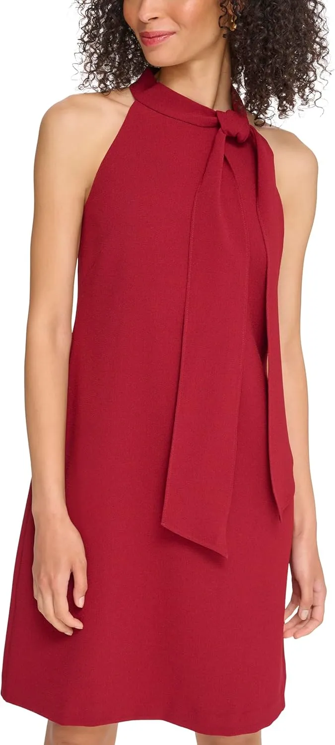 Vince Camuto Women's Halter Bow Neck Dress