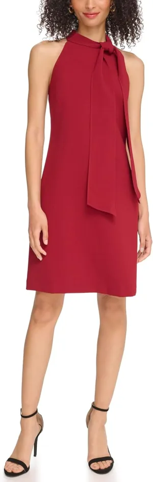 Vince Camuto Women's Halter Bow Neck Dress