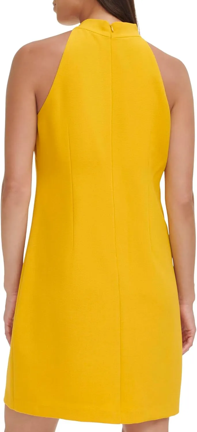 Vince Camuto Women's Sleeveless Halter Tie Neck Shift Mini Dress