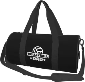 Volleyball Dad Convertible Garment Bag with Shoulder Strap, Carry on Garment Duffel Bag for Men Women - Rolling Foldable for Travel Luggage Bags (Black)