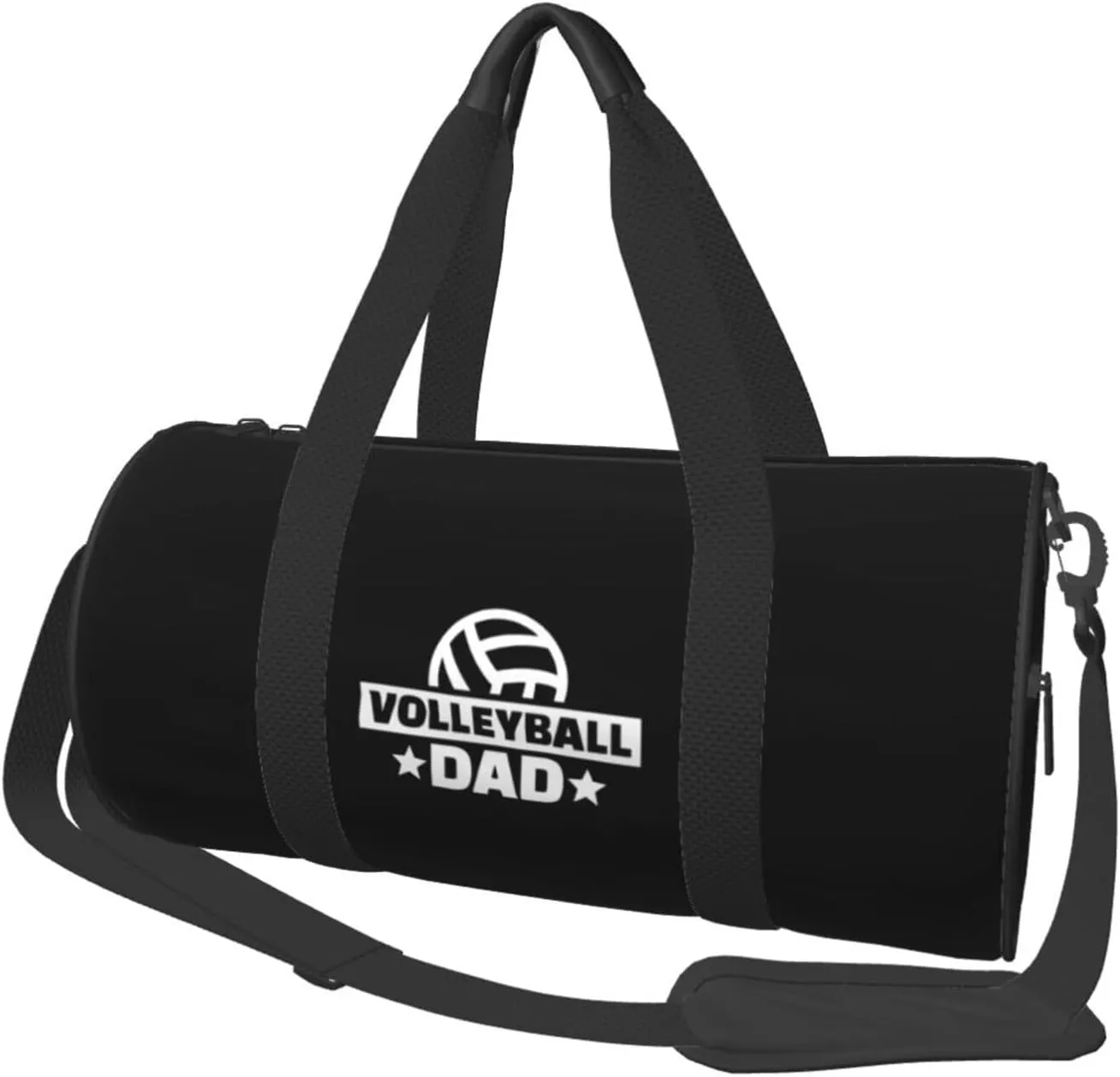 Volleyball Dad Convertible Garment Bag with Shoulder Strap, Carry on Garment Duffel Bag for Men Women - Rolling Foldable for Travel Luggage Bags (Black)