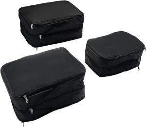Waterproof Compression Packing Cubes 2/3/4 sets, Large Travel Packing organizers for Carry on Luggage, 2 Sides Expandable Storage Bags for Backpacking, Suitcases