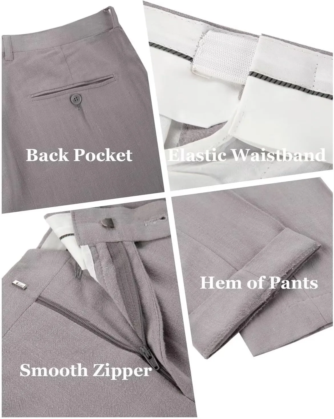 Wehilion Men's 2 Piece Linen Suits Slim Fit Casual Summer Beach Wedding Dress Tux Prom Lightweight Blazer Jacket and Pants