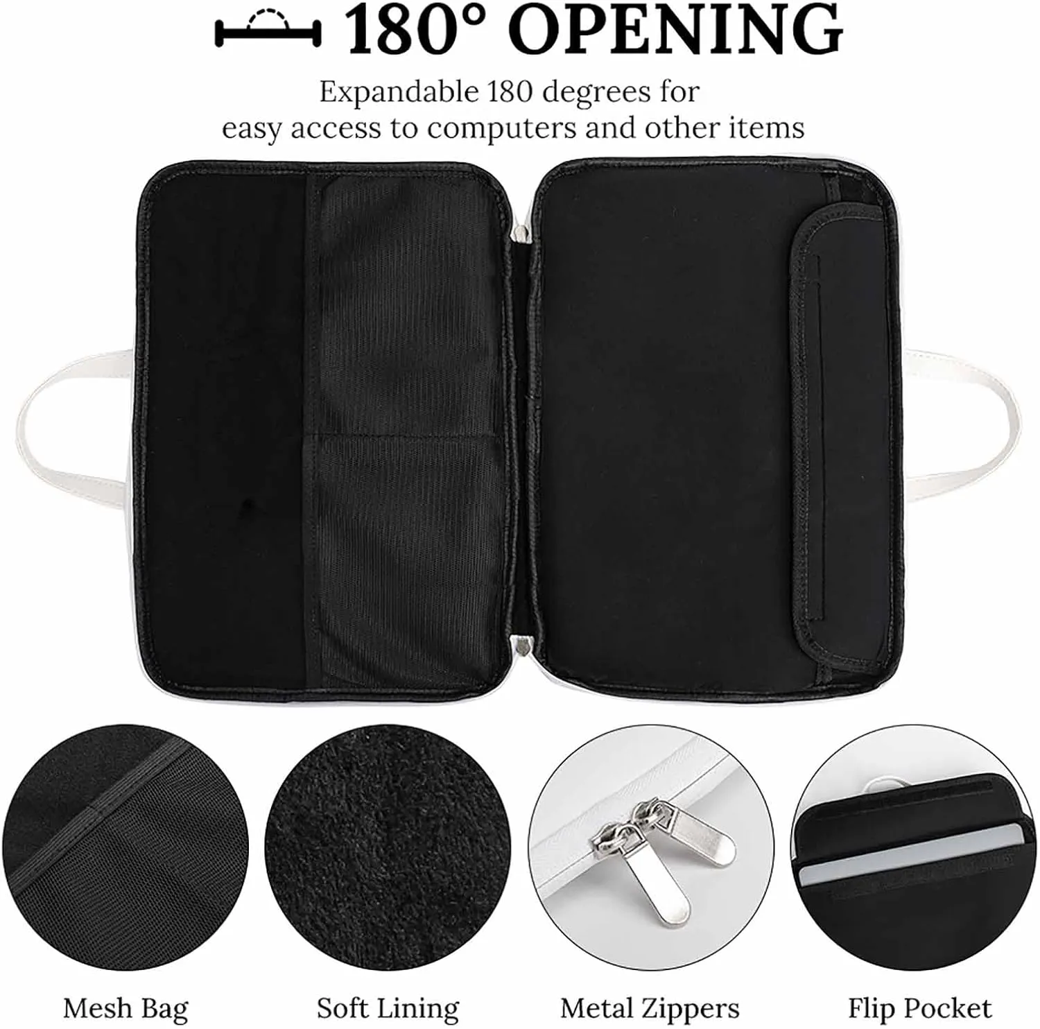 White Coffee Cup with Foam And Biscuits Laptop Tote Bag Waterproof Computer Carrying Case Business Office Briefcase