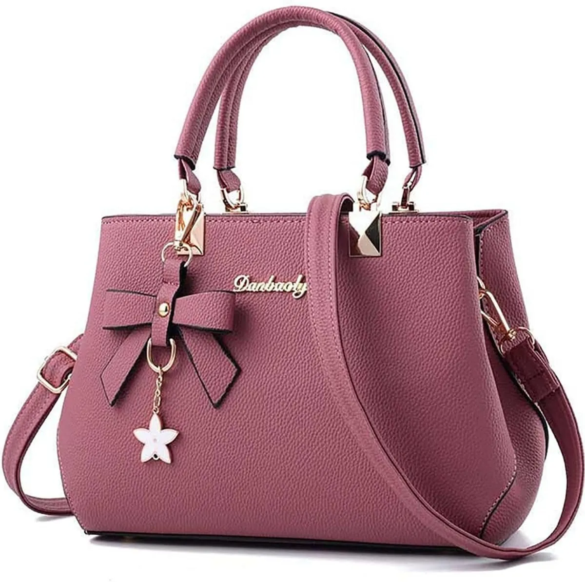 Women Bowknot Satchel Bags Handle Shoulder Handbags and Purses Pockets Zipper Leather Crossbody Bags